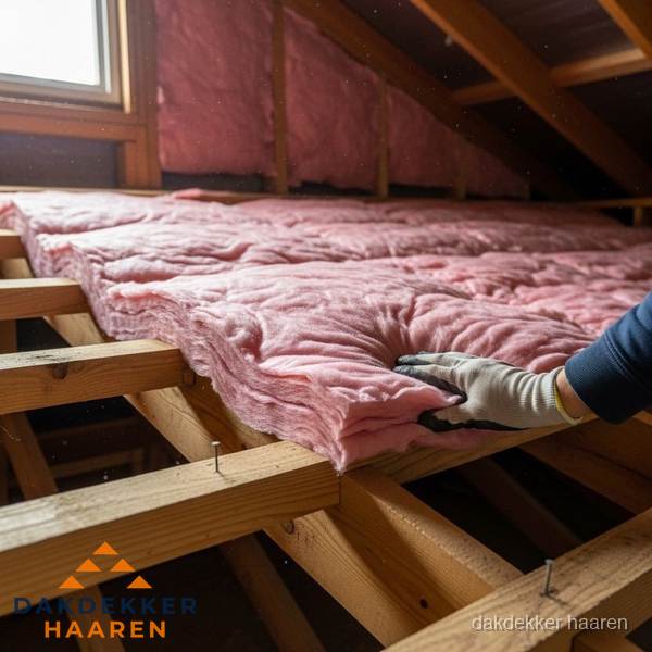 Dakisolatie met glaswol op zolder in Haaren Dakisolatie met glaswol op zolder in Haaren